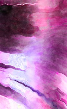 Soyut suluboya sanat eserleri. Fırça boyalı dijital resim. Renkli yaratıcı suluboya çizimi.