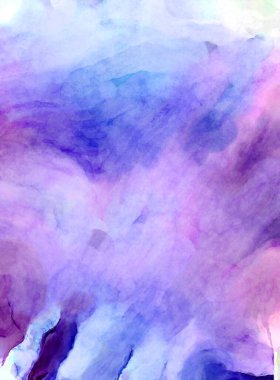 Soyut suluboya sanat eserleri. Fırça boyalı dijital resim. Renkli yaratıcı suluboya çizimi.