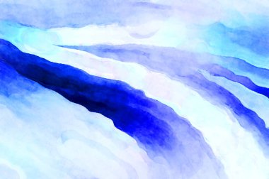 Soyut suluboya sanat eserleri. Fırça boyalı dijital resim. Renkli yaratıcı suluboya çizimi.