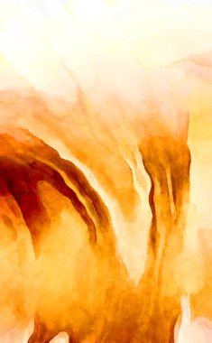 Soyut suluboya sanat eserleri. Fırça boyalı dijital resim. Renkli yaratıcı suluboya çizimi.