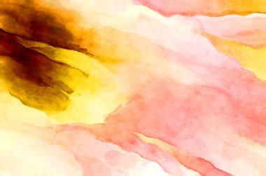 Soyut suluboya sanat eserleri. Fırça boyalı dijital resim. Renkli yaratıcı suluboya çizimi.