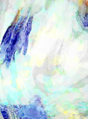 Soyut suluboya sanat eserleri. Fırça boyalı dijital resim. Renkli yaratıcı suluboya çizimi.