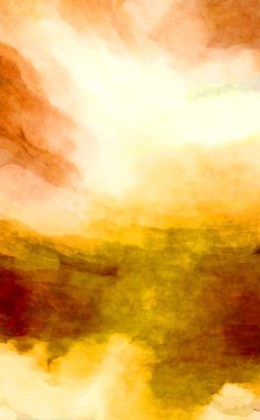 Soyut suluboya sanat eserleri. Fırça boyalı dijital resim. Renkli yaratıcı suluboya çizimi.