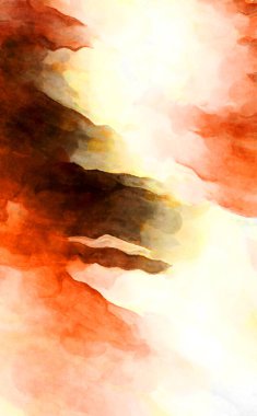 Soyut suluboya sanat eserleri. Fırça boyalı dijital resim. Renkli yaratıcı suluboya çizimi.