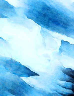 Soyut suluboya sanat eserleri. Fırça boyalı dijital resim. Renkli yaratıcı suluboya çizimi.