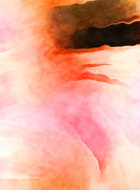 Soyut suluboya sanat eserleri. Fırça boyalı dijital resim. Renkli yaratıcı suluboya çizimi.