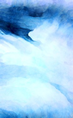 Soyut suluboya sanat eserleri. Fırça boyalı dijital resim. Renkli yaratıcı suluboya çizimi.