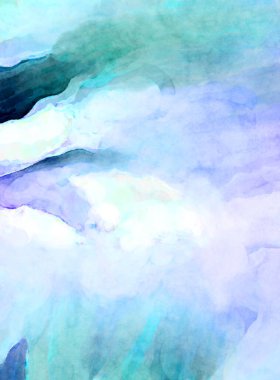 Soyut suluboya sanat eserleri. Fırça boyalı dijital resim. Renkli yaratıcı suluboya çizimi.