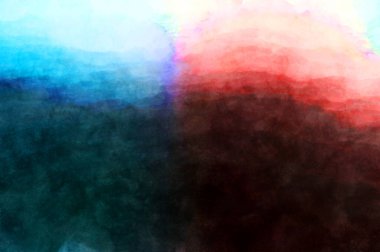 Soyut suluboya sanat eserleri. Fırça boyalı dijital resim. Renkli yaratıcı suluboya çizimi.