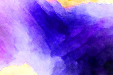 Soyut suluboya sanat eserleri. Fırça boyalı dijital resim. Renkli yaratıcı suluboya çizimi.