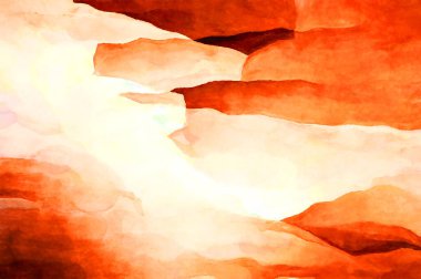 Soyut suluboya sanat eserleri. Fırça boyalı dijital resim. Renkli yaratıcı suluboya çizimi.