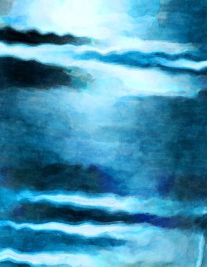 Soyut suluboya sanat eserleri. Fırça boyalı dijital resim. Renkli yaratıcı suluboya çizimi.