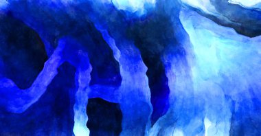 Soyut suluboya sanat eserleri. Fırça boyalı dijital resim. Renkli yaratıcı suluboya çizimi.