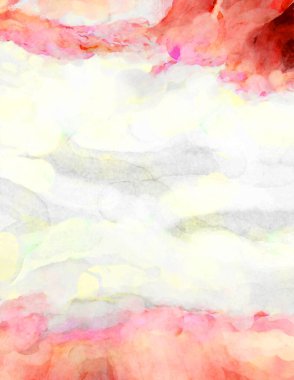 Soyut suluboya sanat eserleri. Fırça boyalı dijital resim. Renkli yaratıcı suluboya çizimi.