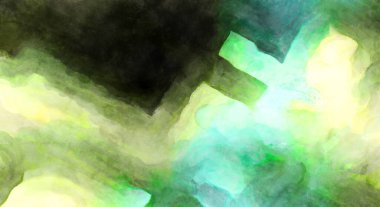 Soyut suluboya sanat eserleri. Fırça boyalı dijital resim. Renkli yaratıcı suluboya çizimi.