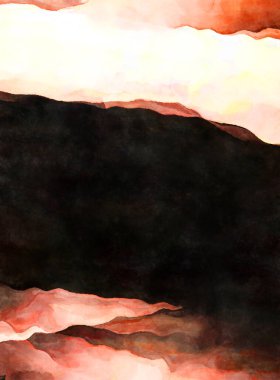 Soyut suluboya sanat eserleri. Fırça boyalı dijital resim. Renkli yaratıcı suluboya çizimi.