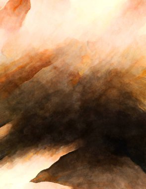 Soyut suluboya sanat eserleri. Fırça boyalı dijital resim. Renkli yaratıcı suluboya çizimi.