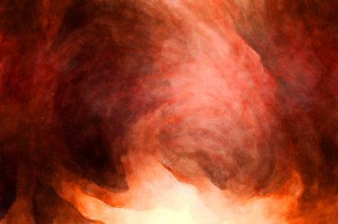 Soyut suluboya sanat eserleri. Fırça boyalı dijital resim. Renkli yaratıcı suluboya çizimi.