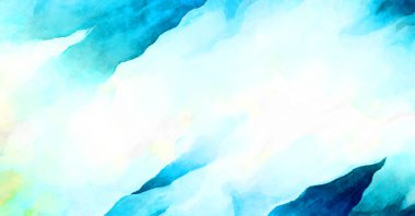 Soyut suluboya sanat eserleri. Fırça boyalı dijital resim. Renkli yaratıcı suluboya çizimi.