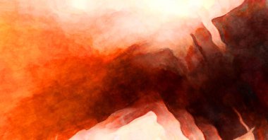 Soyut suluboya sanat eserleri. Fırça boyalı dijital resim. Renkli yaratıcı suluboya çizimi.