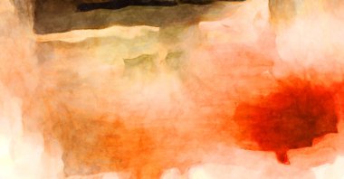 Soyut suluboya sanat eserleri. Fırça boyalı dijital resim. Renkli yaratıcı suluboya çizimi.