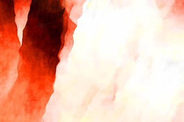 Soyut suluboya sanat eserleri. Fırça boyalı dijital resim. Renkli yaratıcı suluboya çizimi.