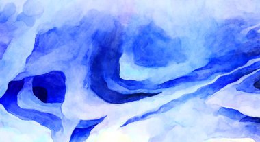 Soyut suluboya sanat eserleri. Fırça boyalı dijital resim. Renkli yaratıcı suluboya çizimi.