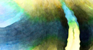 Soyut suluboya sanat eserleri. Fırça boyalı dijital resim. Renkli yaratıcı suluboya çizimi.