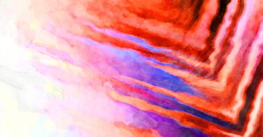 Soyut suluboya sanat eserleri. Fırça boyalı dijital resim. Renkli yaratıcı suluboya çizimi.