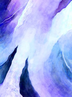 Soyut suluboya sanat eserleri. Fırça boyalı dijital resim. Renkli yaratıcı suluboya çizimi.