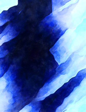 Soyut suluboya sanat eserleri. Fırça boyalı dijital resim. Renkli yaratıcı suluboya çizimi.