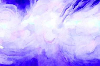 Soyut suluboya sanat eserleri. Fırça boyalı dijital resim. Renkli yaratıcı suluboya çizimi.