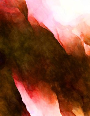 Soyut suluboya sanat eserleri. Fırça boyalı dijital resim. Renkli yaratıcı suluboya çizimi.