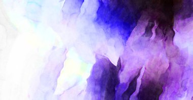 Soyut suluboya sanat eserleri. Fırça boyalı dijital resim. Renkli yaratıcı suluboya çizimi.