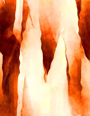 Soyut suluboya sanat eserleri. Fırça boyalı dijital resim. Renkli yaratıcı suluboya çizimi.