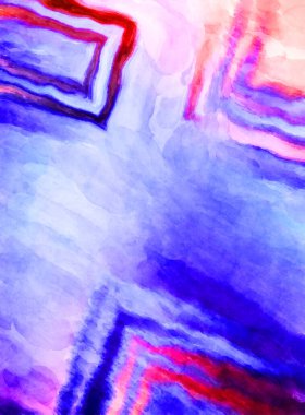 Soyut suluboya sanat eserleri. Fırça boyalı dijital resim. Renkli yaratıcı suluboya çizimi.