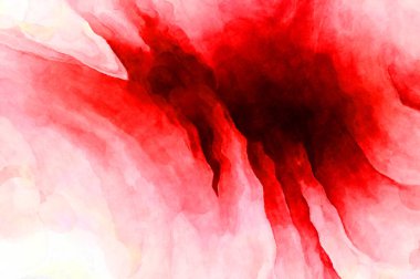 Soyut suluboya sanat eserleri. Fırça boyalı dijital resim. Renkli yaratıcı suluboya çizimi.