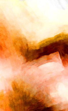 Soyut suluboya sanat eserleri. Fırça boyalı dijital resim. Renkli yaratıcı suluboya çizimi.