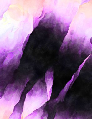 Soyut suluboya sanat eserleri. Fırça boyalı dijital resim. Renkli yaratıcı suluboya çizimi.