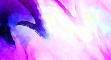 Soyut suluboya sanat eserleri. Fırça boyalı dijital resim. Renkli yaratıcı suluboya çizimi.