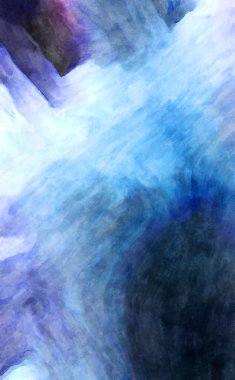 Soyut suluboya sanat eserleri. Fırça boyalı dijital resim. Renkli yaratıcı suluboya çizimi.