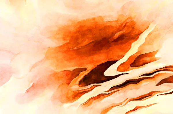 Soyut suluboya sanat eserleri. Fırça boyalı dijital resim. Renkli yaratıcı suluboya çizimi.