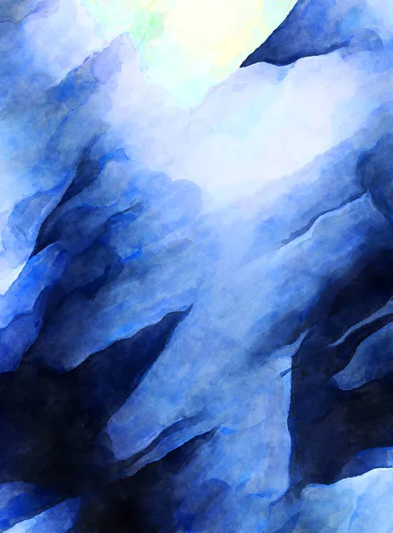 Soyut suluboya sanat eserleri. Fırça boyalı dijital resim. Renkli yaratıcı suluboya çizimi.