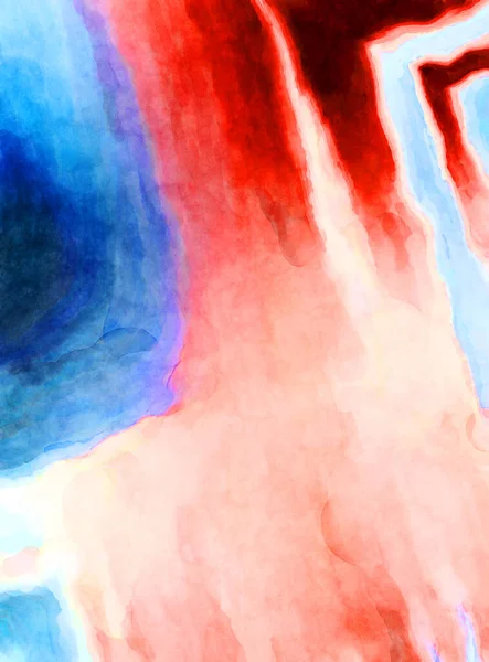 Soyut suluboya sanat eserleri. Fırça boyalı dijital resim. Renkli yaratıcı suluboya çizimi.