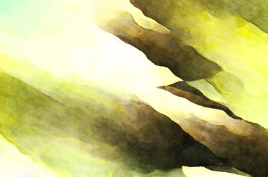 Soyut suluboya sanat eserleri. Fırça boyalı dijital resim. Renkli yaratıcı suluboya çizimi.