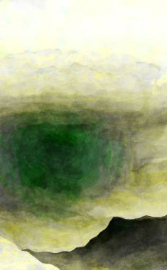 Soyut suluboya sanat eserleri. Fırça boyalı dijital resim. Renkli yaratıcı suluboya çizimi.