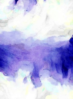 Soyut suluboya sanat eserleri. Fırça boyalı dijital resim. Renkli yaratıcı suluboya çizimi.