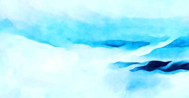 Soyut suluboya sanat eserleri. Fırça boyalı dijital resim. Renkli yaratıcı suluboya çizimi.