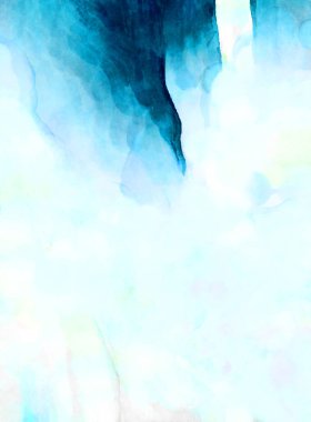 Soyut suluboya sanat eserleri. Fırça boyalı dijital resim. Renkli yaratıcı suluboya çizimi.