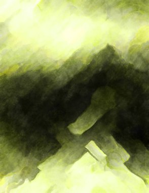 Soyut suluboya sanat eserleri. Fırça boyalı dijital resim. Renkli yaratıcı suluboya çizimi.